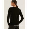 Round Neck Ladies Cotton Wool Knit Pullover